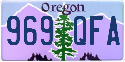 OR license plate 969QFA