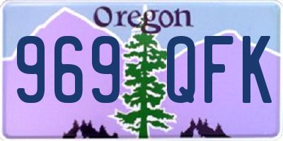 OR license plate 969QFK
