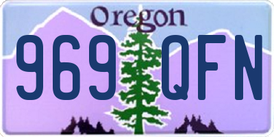 OR license plate 969QFN