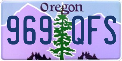 OR license plate 969QFS