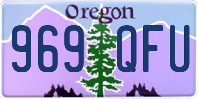 OR license plate 969QFU