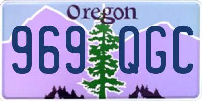 OR license plate 969QGC