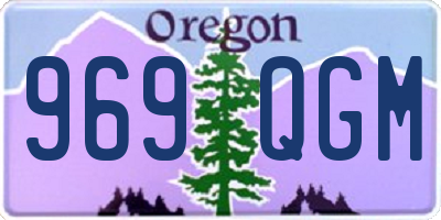 OR license plate 969QGM