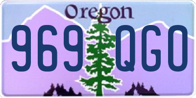 OR license plate 969QGO