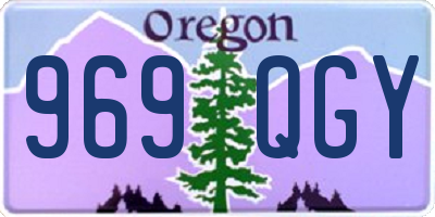 OR license plate 969QGY