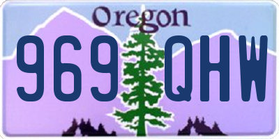 OR license plate 969QHW