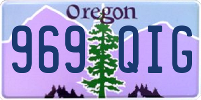 OR license plate 969QIG