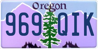 OR license plate 969QIK