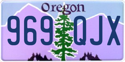 OR license plate 969QJX