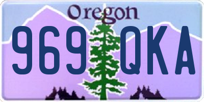 OR license plate 969QKA