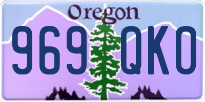 OR license plate 969QKO