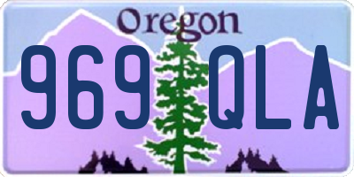 OR license plate 969QLA