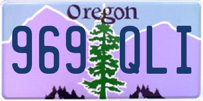 OR license plate 969QLI