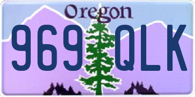 OR license plate 969QLK
