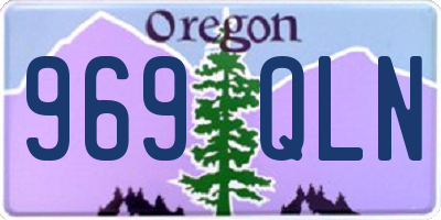 OR license plate 969QLN