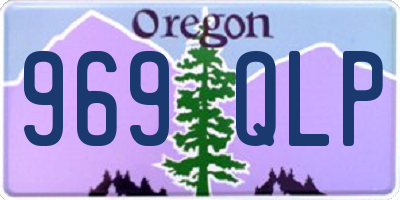 OR license plate 969QLP