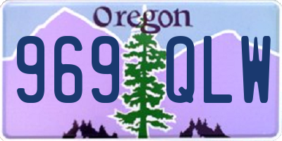 OR license plate 969QLW