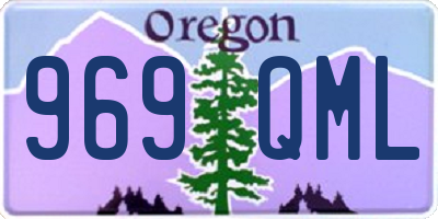 OR license plate 969QML