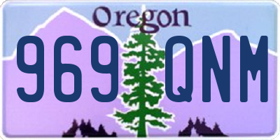 OR license plate 969QNM