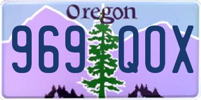OR license plate 969QOX