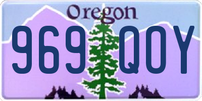 OR license plate 969QOY
