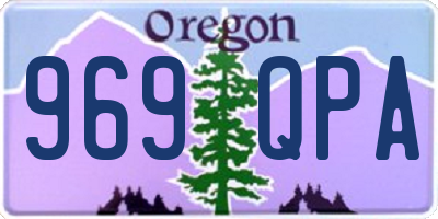 OR license plate 969QPA