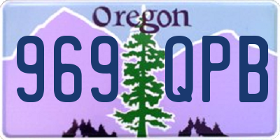 OR license plate 969QPB