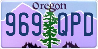OR license plate 969QPD