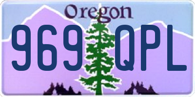 OR license plate 969QPL