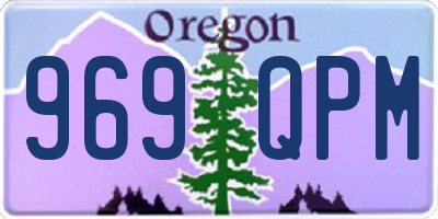 OR license plate 969QPM