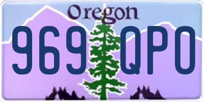 OR license plate 969QPO