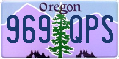 OR license plate 969QPS
