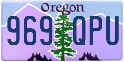 OR license plate 969QPU
