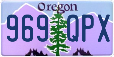 OR license plate 969QPX