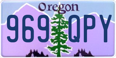 OR license plate 969QPY