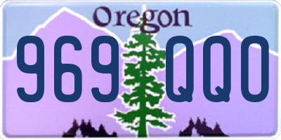 OR license plate 969QQO