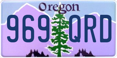 OR license plate 969QRD