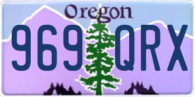 OR license plate 969QRX