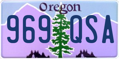 OR license plate 969QSA