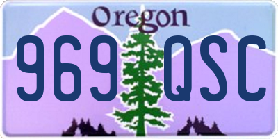 OR license plate 969QSC