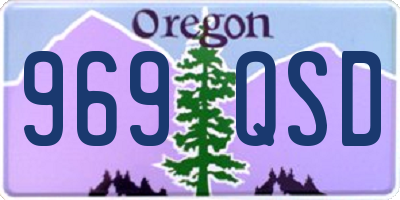 OR license plate 969QSD