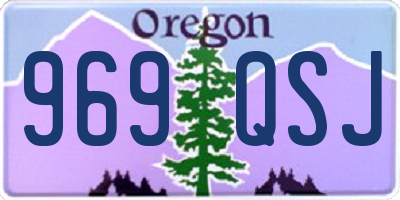 OR license plate 969QSJ