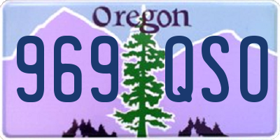 OR license plate 969QSO