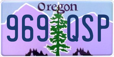OR license plate 969QSP