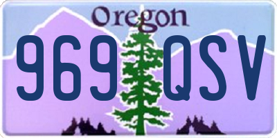 OR license plate 969QSV