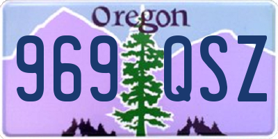 OR license plate 969QSZ