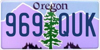 OR license plate 969QUK