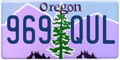 OR license plate 969QUL