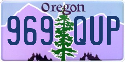 OR license plate 969QUP