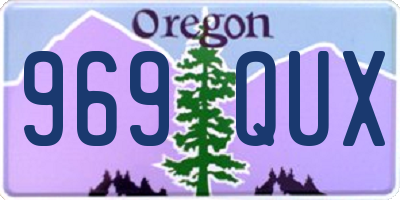 OR license plate 969QUX